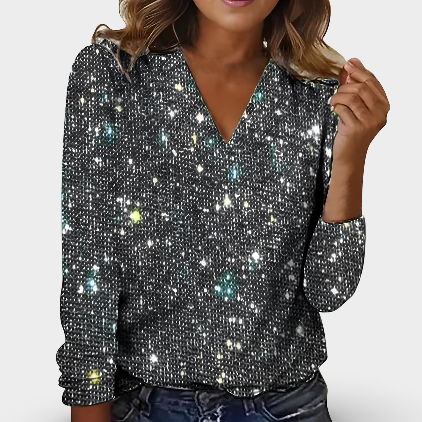 Claudia | Haut à paillettes et diamants