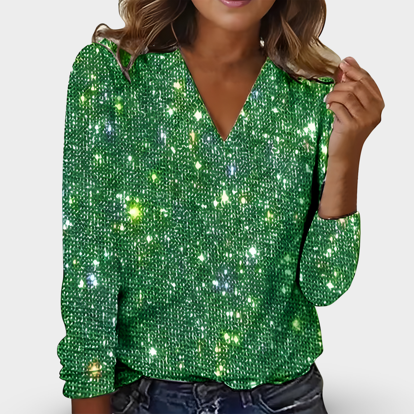 Claudia | Haut à paillettes et diamants