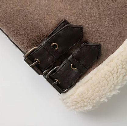 Coco  | Gilet en daim sans manche avec doublure Polaire