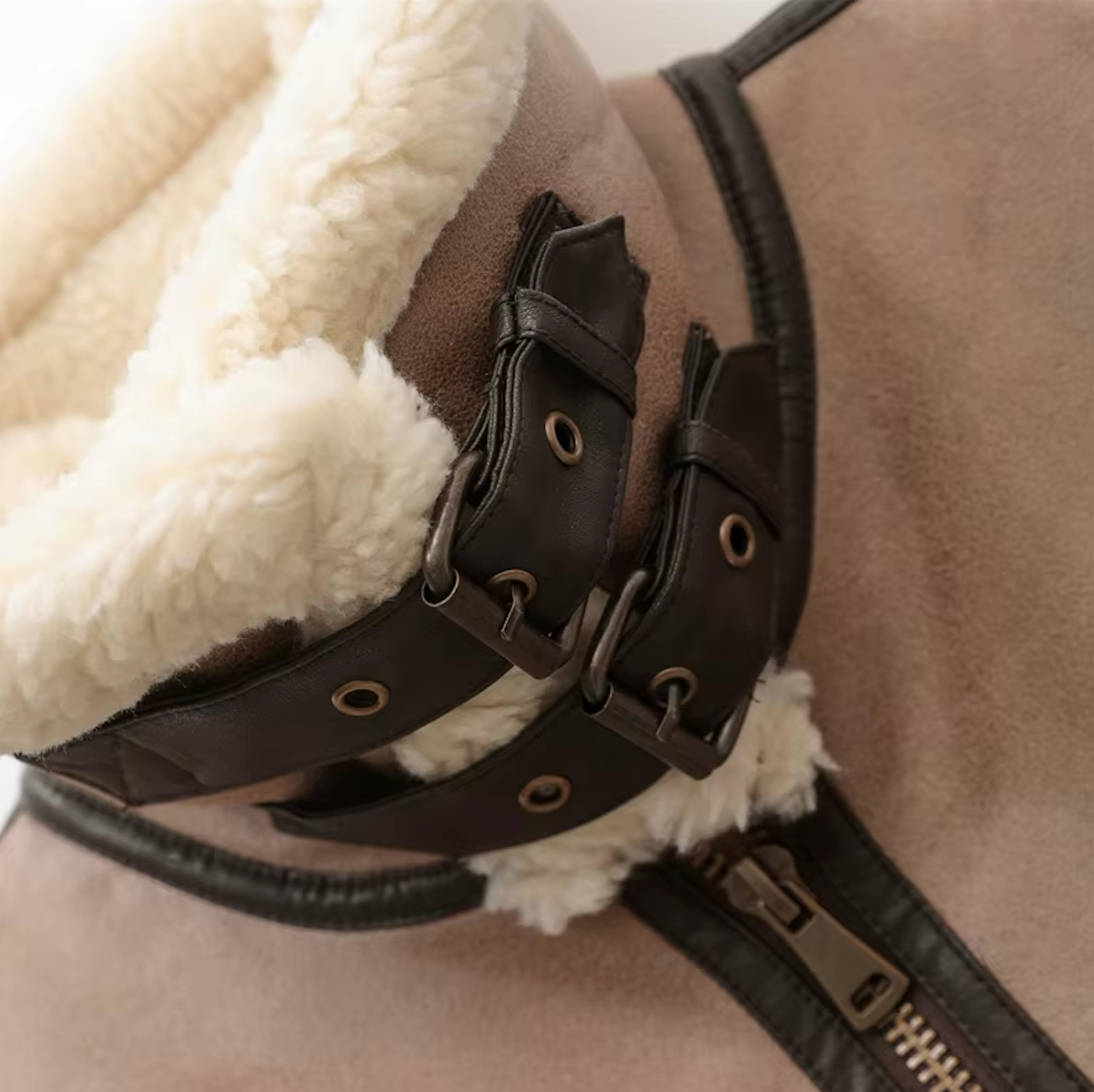 Coco  | Gilet en daim sans manche avec doublure Polaire