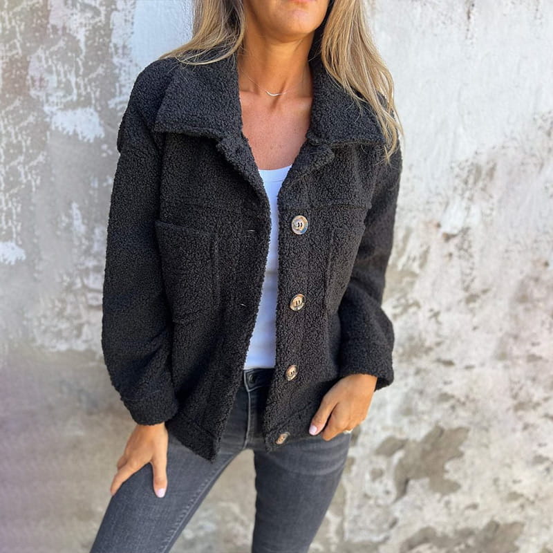 Adriana⏐ Veste en laine à revers chic